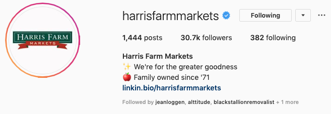 Harris Farm Markets Instagram
